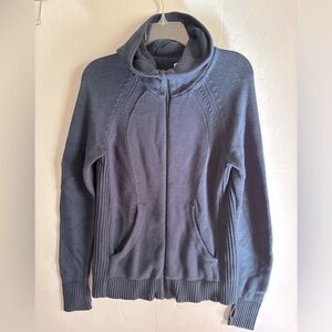 LULULEMON Dk Blue Sz Small Cozy Blue Zip-Up Hoodie Sweater